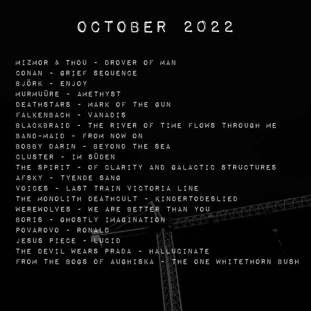 Monthly Playlist: October&nbsp;2022
