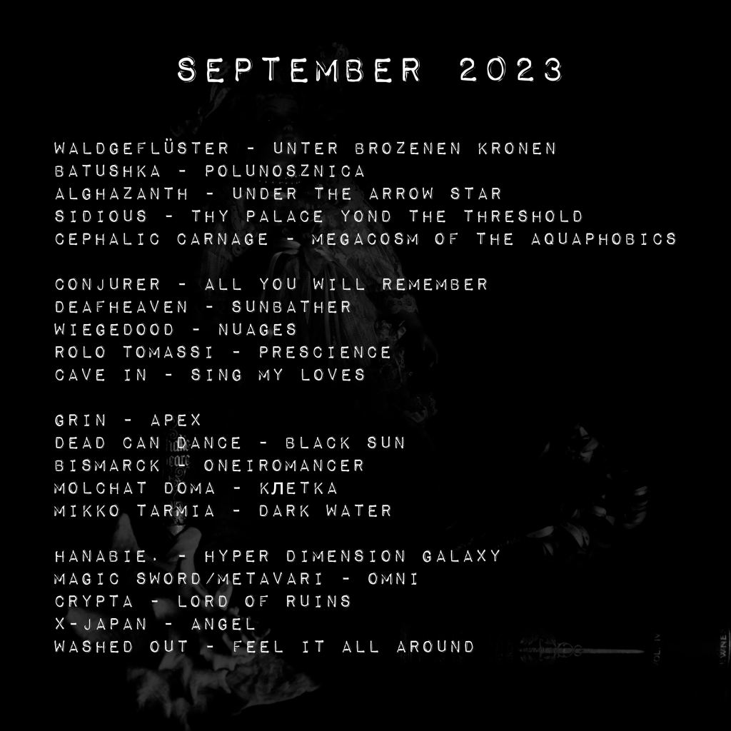 Monthly Playlist: September&nbsp;2023